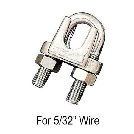 US CARGO CONTROL 5/32" Wire Rope Clip Stainless Steel Type 304 PCWRC532SS304